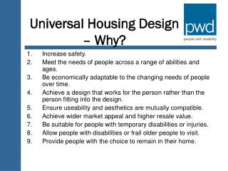 Universal Housing Design – Why?