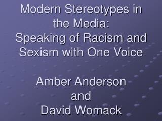 Stereotypes in Radio and Television