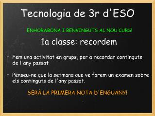 Tecnologia de 3r d'ESO