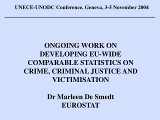 UNECE-UNODC Conference, Geneva, 3-5 November 2004