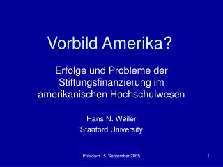 Vorbild Amerika?