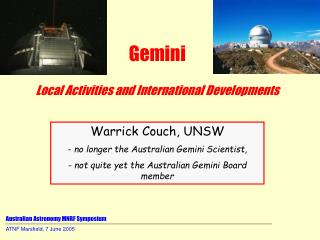 Australian Astronomy MNRF Symposium
