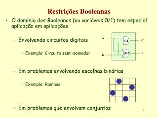 Restrições Booleanas