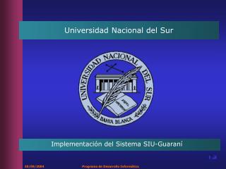 Universidad Nacional del Sur