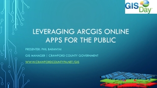Leveraging ArcGIS Online apps for the public