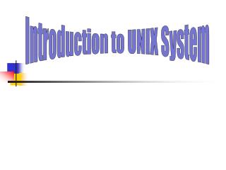 Introduction to UNIX System