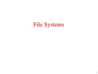 File Systems