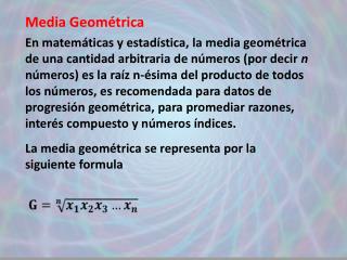 Media Geométrica