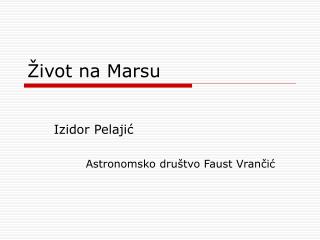 Život na Marsu