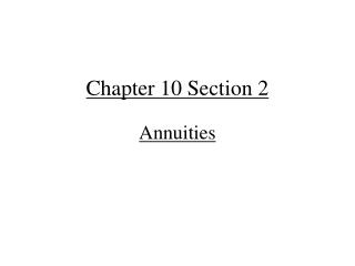 Chapter 10 Section 2