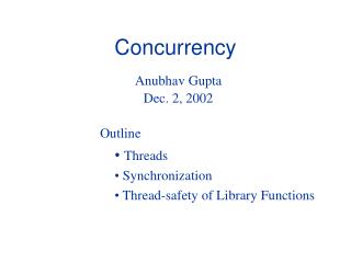 Concurrency