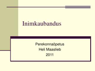 Inimkaubandus