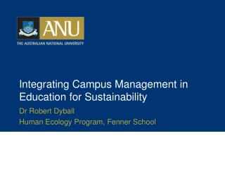 Integrating Campus Management in Education for Sustainability