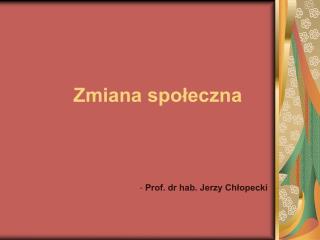 Zmiana społeczna