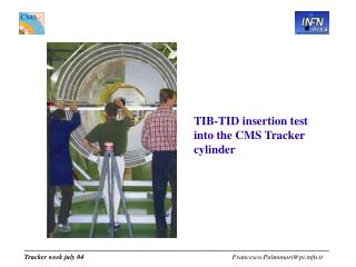 TIB-TID insertion test into the CMS Tracker cylinder