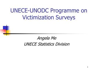 UNECE-UNODC Programme on Victimization Surveys
