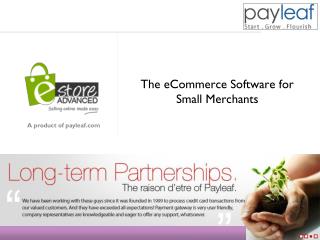 The eCommerce Software for Small Merchants