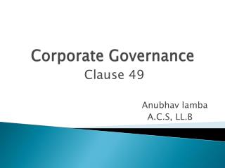 Corporate Governance