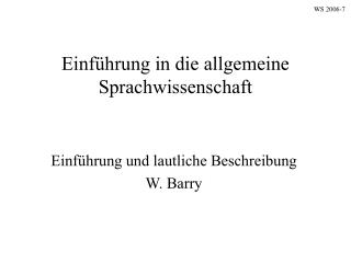 Einführung in die allgemeine Sprachwissenschaft