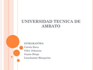 UNIVERSIDAD TECNICA DE AMBATO