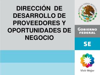 DIRECCIÓN DE DESARROLLO DE PROVEEDORES Y OPORTUNIDADES DE NEGOCIO