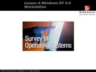 Lesson 4-Windows NT 4.0 Workstation
