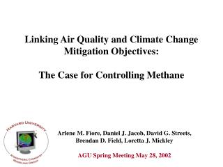 Linking Air Quality and Climate Change Mitigation Objectives: The Case for Controlling Methane