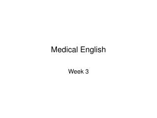 Medical English