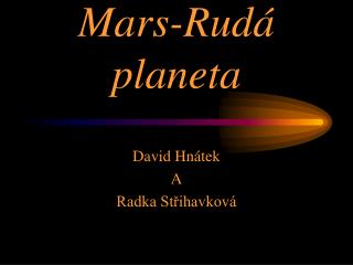 Mars-Rudá planeta