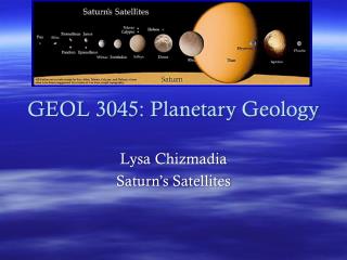 GEOL 3045: Planetary Geology