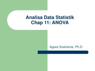 Analisa Data Statistik Chap 11: ANOVA