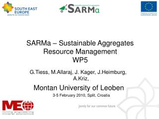 SARMa – Sustainable Aggregates Resource Management WP5