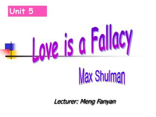 Love is a Fallacy