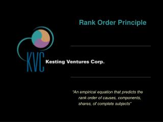 Rank Order Principle