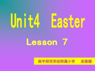 Unit4 Easter