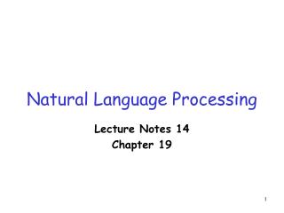 Natural Language Processing