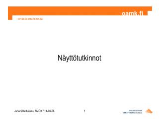 Näyttötutkinnot