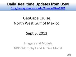 GeoCape Cruise North West Gulf of Mexico Sept 5, 2013