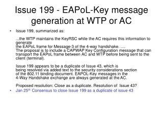 Issue 199 - EAPoL-Key message generation at WTP or AC