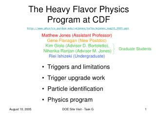 The Heavy Flavor Physics Program at CDF