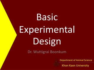 Basic Experimental Design