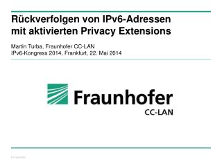 Rückverfolgen von IPv6-Adressen mit aktivierten Privacy Extensions