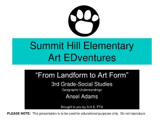 Summit Hill Elementary Art EDventures