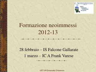 Formazione neoimmessi 2012-13