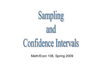 Math/Econ 108, Spring 2009