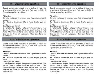 P5 – Choisir la bonne opération