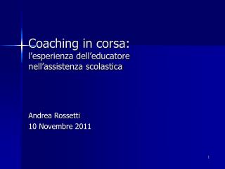 Coaching in corsa: l’esperienza dell’educatore nell’assistenza scolastica