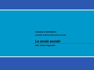 RAGIONE E SENTIMENTO seminari di prevenzione psico-sociale