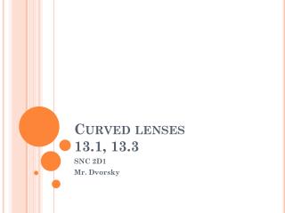 Curved lenses 13.1, 13.3