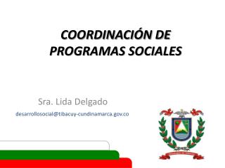 COORDINACIÓN DE PROGRAMAS SOCIALES
